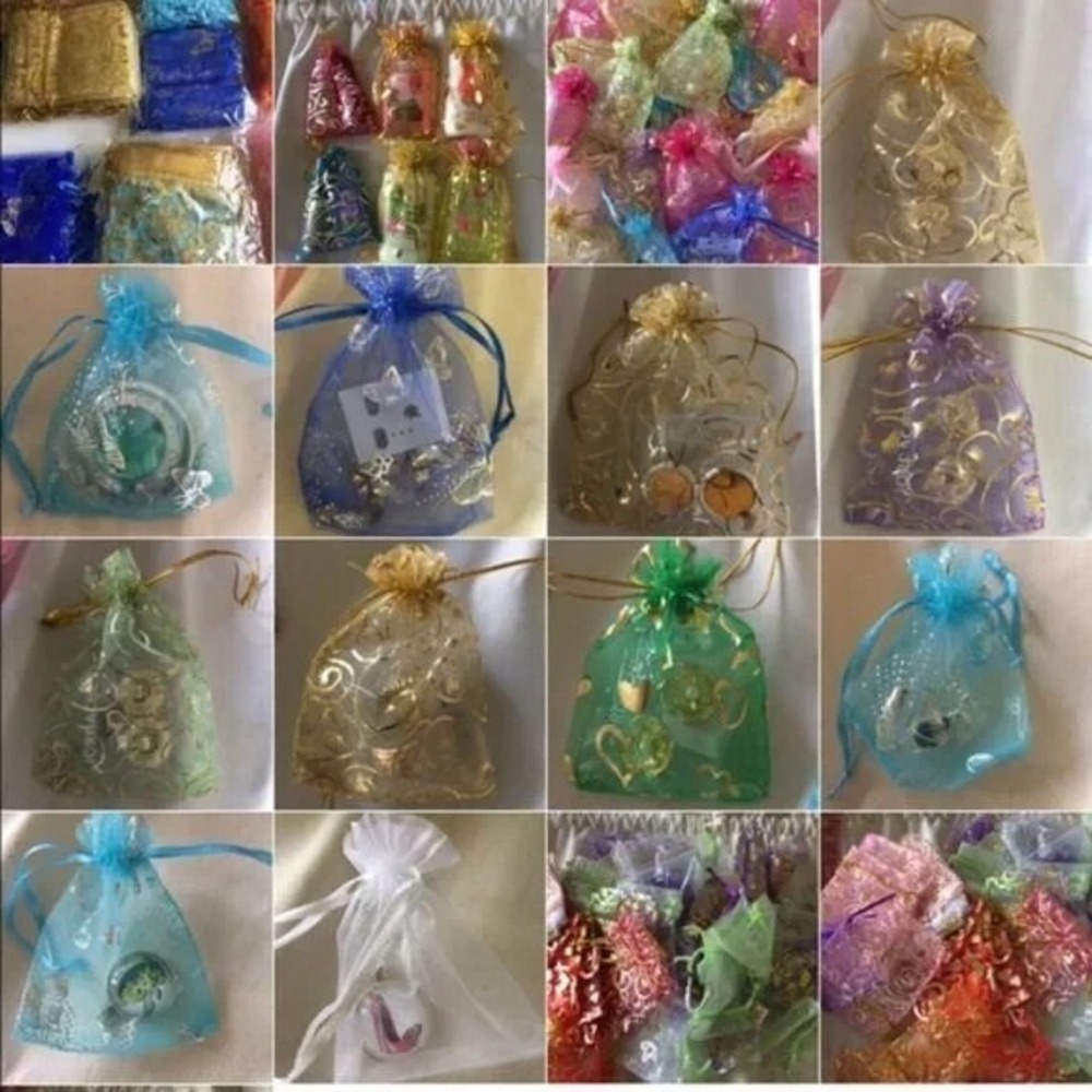 New 10 pcs Medium Assorted Organza Gift Bags. Fashion Accessories. - Picture 8 of 9